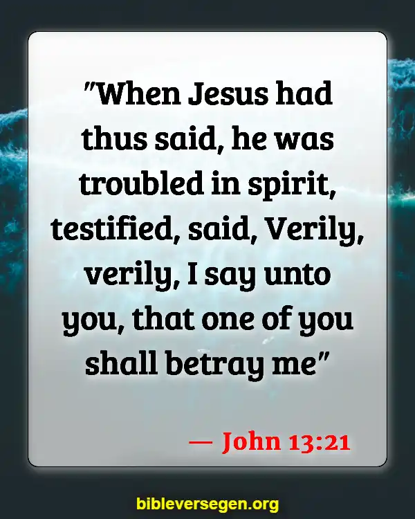 Bible Verses About Judas (John 13:21)
