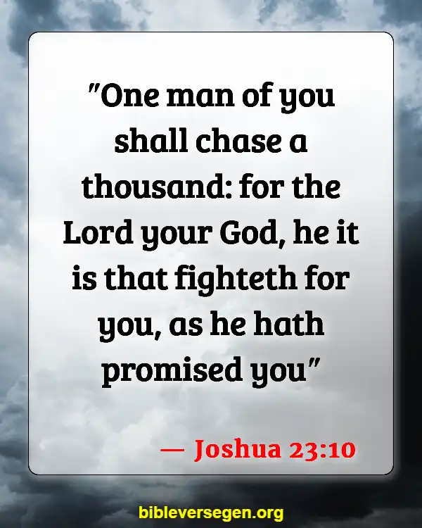 Bible Verses About Spiritual Walfare (Joshua 23:10)