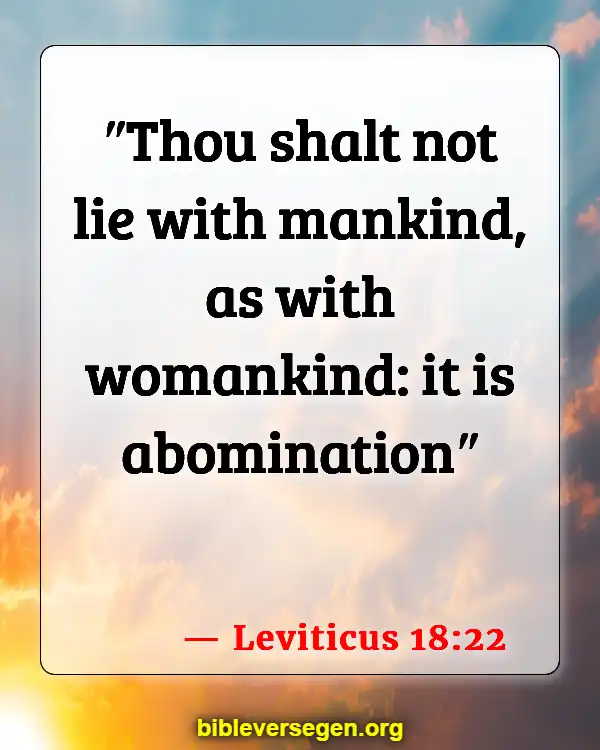 Bible Verses About Apology (Leviticus 18:22)