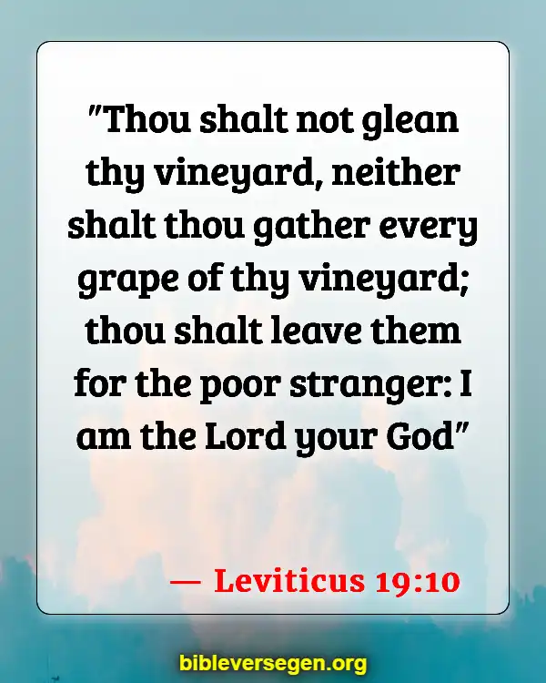 Bible Verses About Welcoming (Leviticus 19:10)