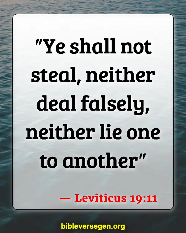 Bible Verses About The Ten Commandments (Leviticus 19:11)