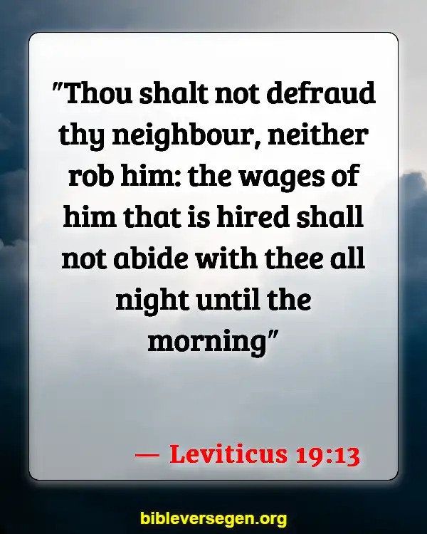 Bible Verses About Riches (Leviticus 19:13)