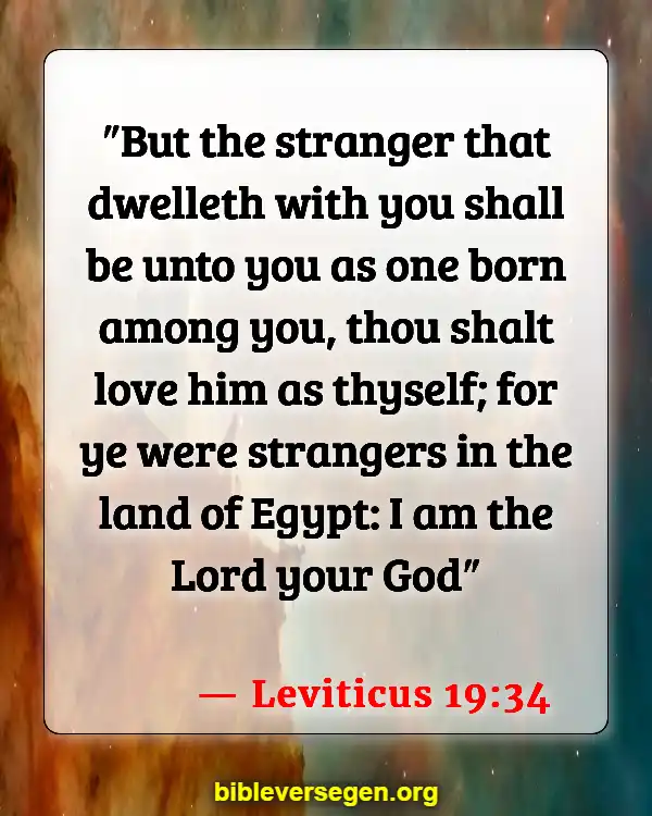 Bible Verses About Welcoming (Leviticus 19:34)