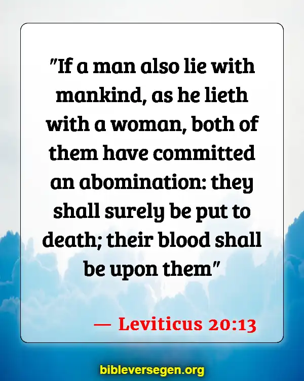 Bible Verses About Gays (Leviticus 20:13)