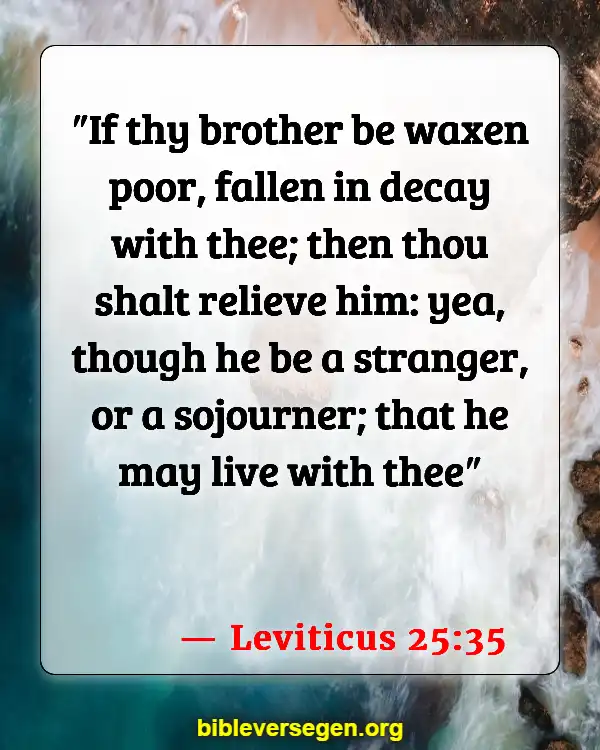 Bible Verses About Welcoming (Leviticus 25:35)