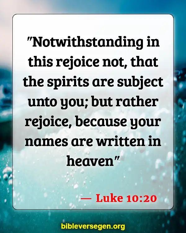 Bible Verses About Seven Spirits (Luke 10:20)