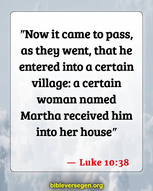 Bible Verses About Clean House (Luke 10:38)