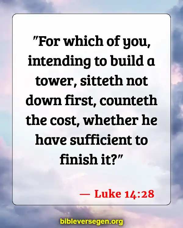 Bible Verses About Schedules (Luke 14:28)