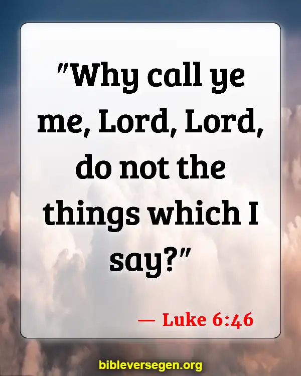 Bible Verses About Apology (Luke 6:46)