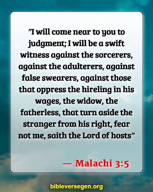 Bible Verses About Riches (Malachi 3:5)