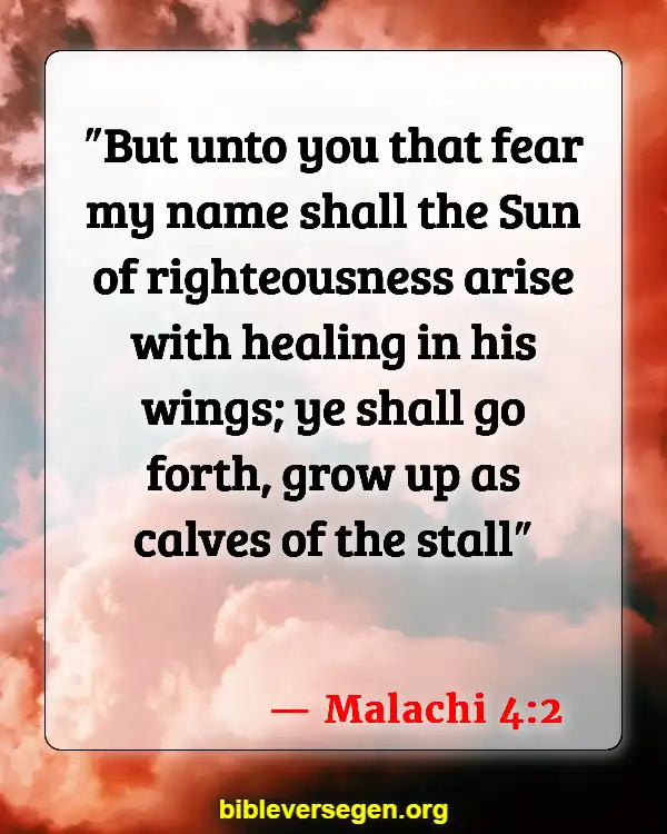 Bible Verses About Keeping Healthy (Malachi 4:2)