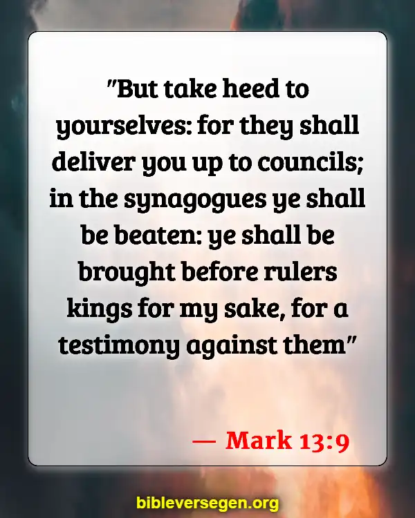 Bible Verses About Becoming A Minister (Mark 13:9)