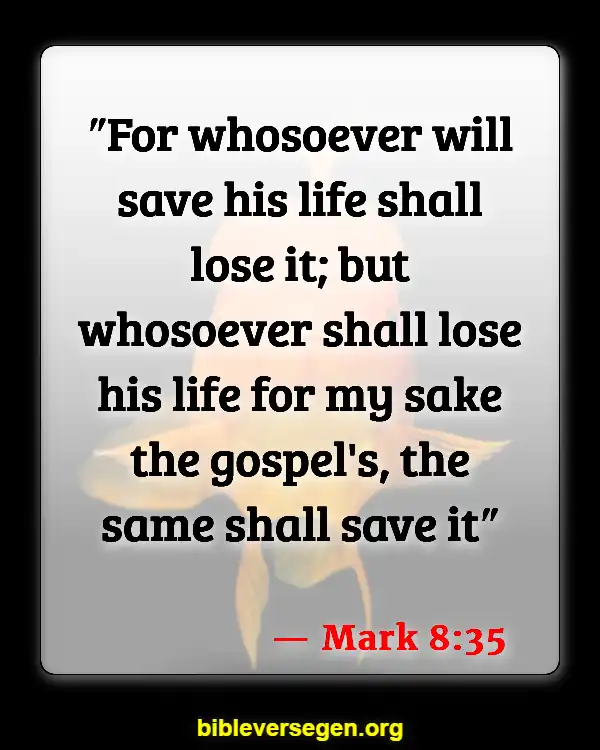 Bible Verses About Daily Life (Mark 8:35)