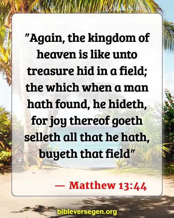 Bible Verses About Treasure (Matthew 13:44)