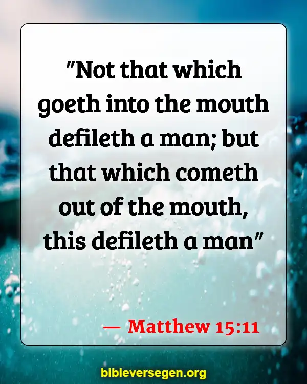 Bible Verses About Impure Thoughts (Matthew 15:11)