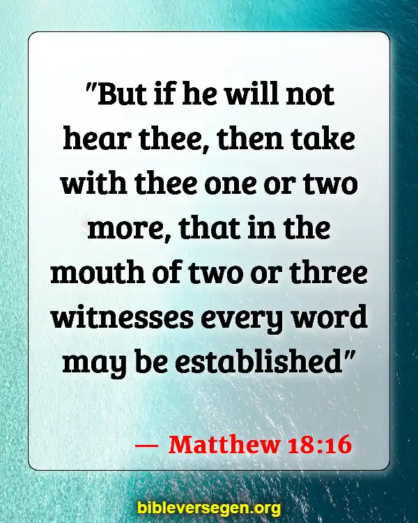 Bible Verses About Apology (Matthew 18:16)
