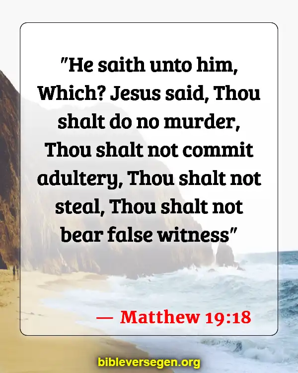 Bible Verses About The Ten Commandments (Matthew 19:18)