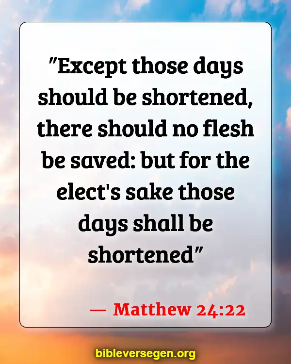 Bible Verses About Worrying About End Times (Matthew 24:22)