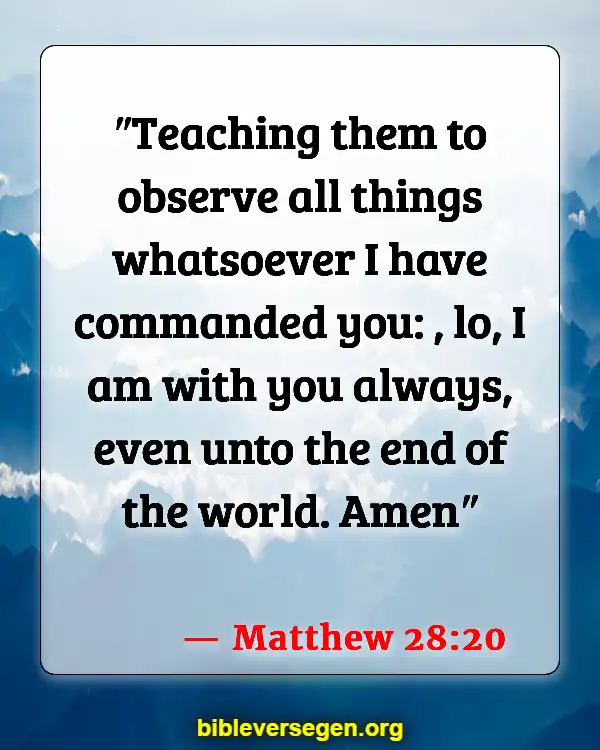 Bible Verses About Problem Solving (Matthew 28:20)