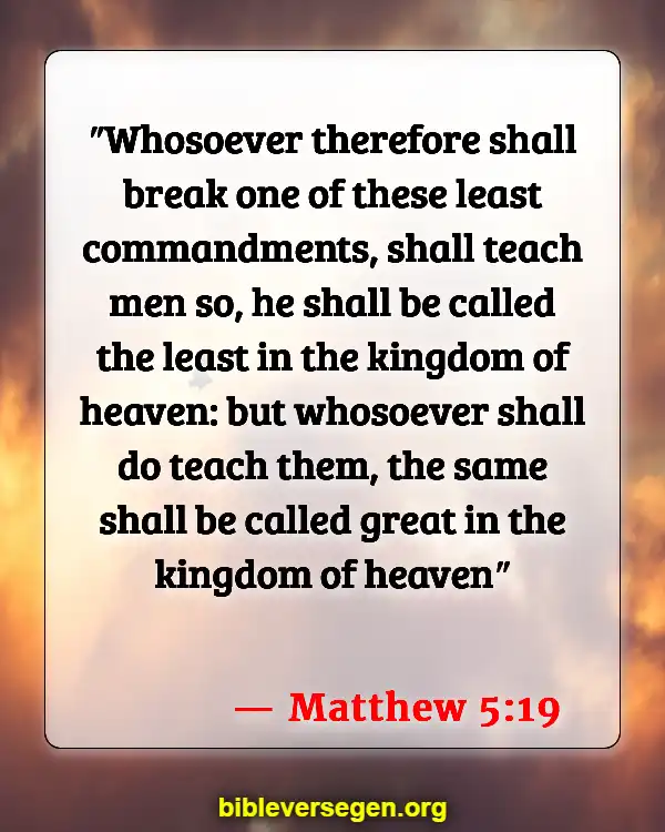 Bible Verses About Lessons (Matthew 5:19)