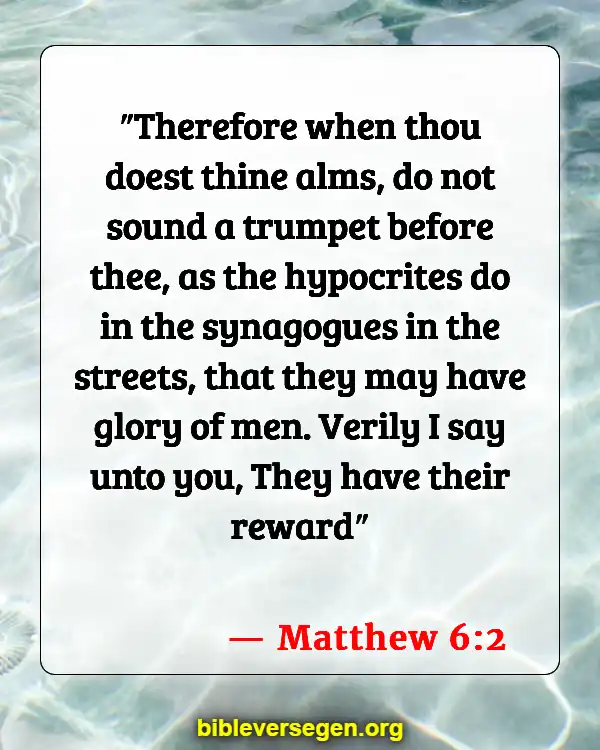 Bible Verses About Bragging (Matthew 6:2)