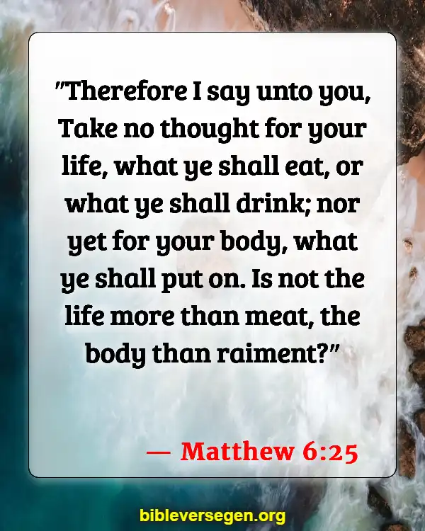 Bible Verses About Sermon On The Mount (Matthew 6:25)