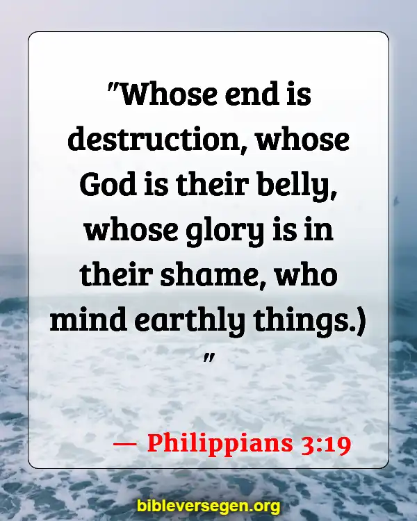 Bible Verses About Nutrition (Philippians 3:19)