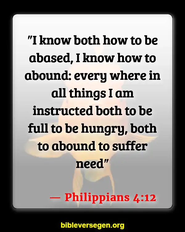 Bible Verses About What To Eat (Philippians 4:12)