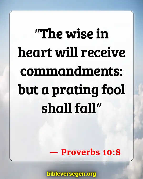 Bible Verses About Falling (Proverbs 10:8)