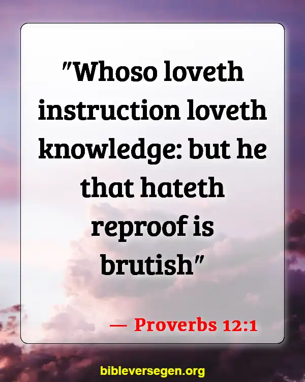 Bible Verses About Lessons (Proverbs 12:1)