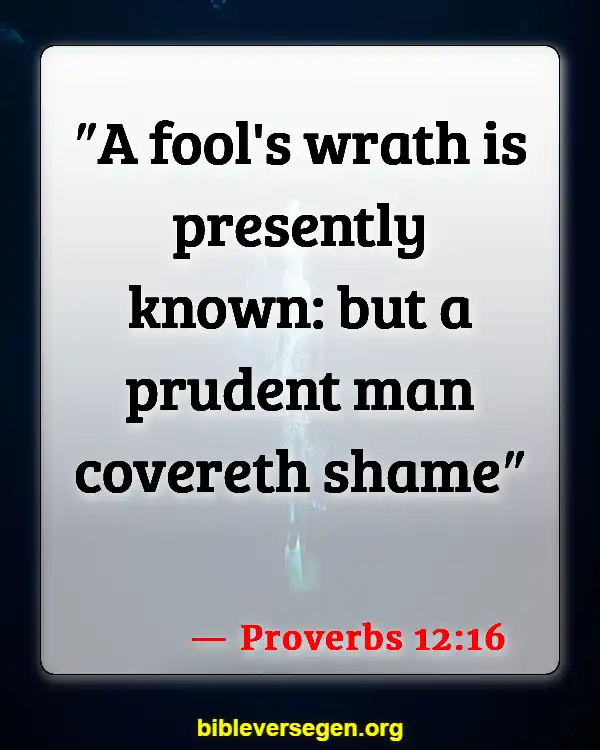 Bible Verses About Mind Control (Proverbs 12:16)