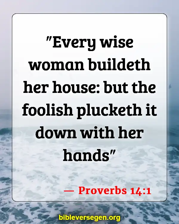 Bible Verses About Clean House (Proverbs 14:1)