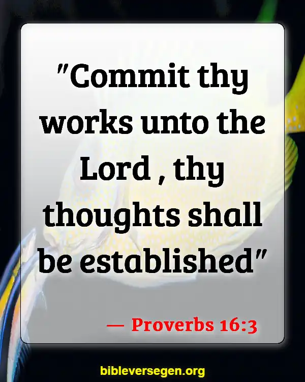 Bible Verses About Impure Thoughts (Proverbs 16:3)