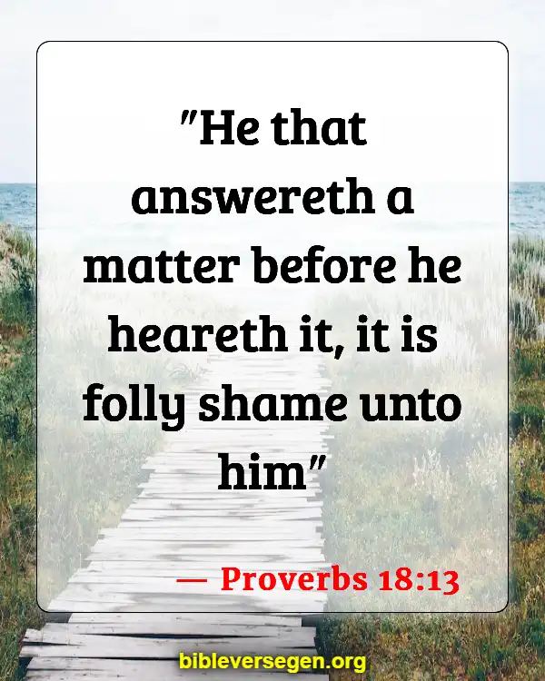 Bible Verses About Problem Solving (Proverbs 18:13)