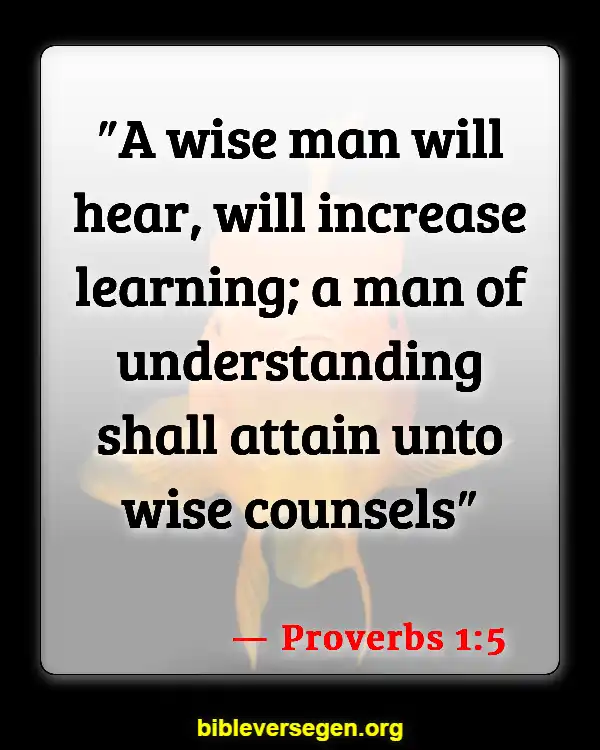 Bible Verses About Lessons (Proverbs 1:5)
