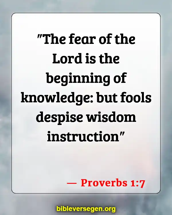 Bible Verses About Lessons (Proverbs 1:7)
