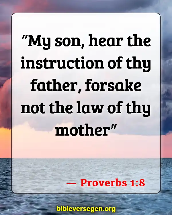 Bible Verses About Children And Prayer (Proverbs 1:8)