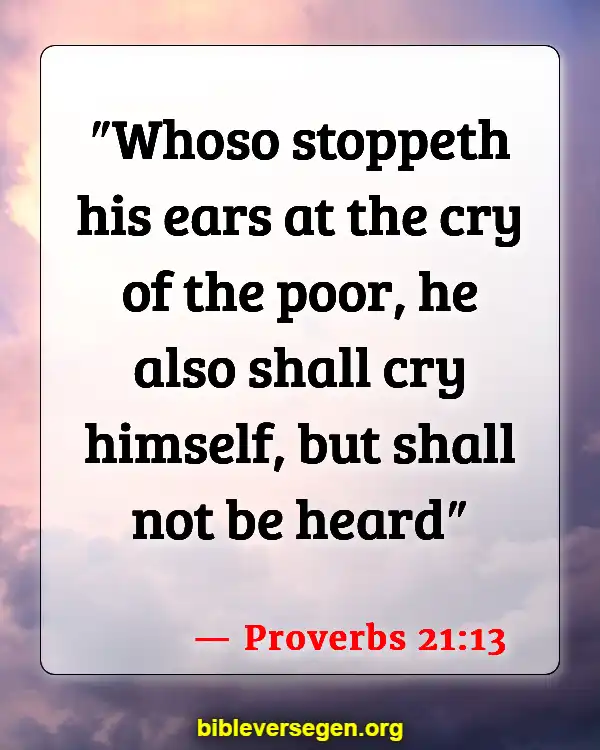 Bible Verses About Caring For The Elderly (Proverbs 21:13)