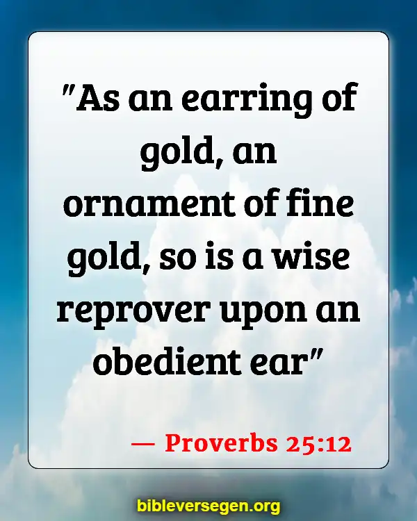 Bible Verses About Jewelry (Proverbs 25:12)