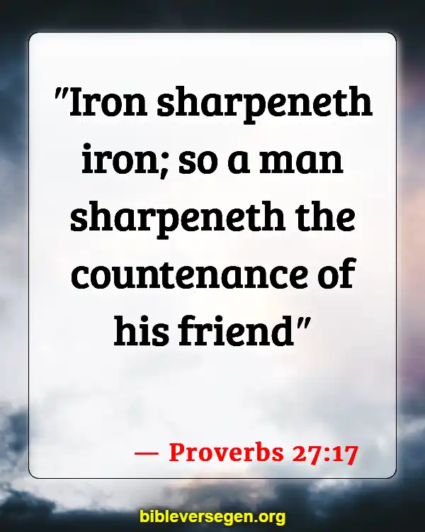 Bible Verses About Bad Friends (Proverbs 27:17)