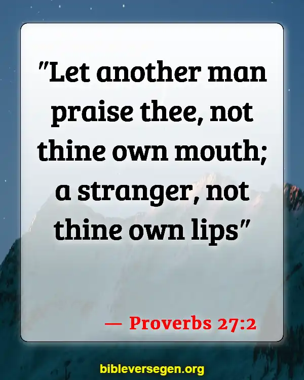 Bible Verses About Bragging (Proverbs 27:2)