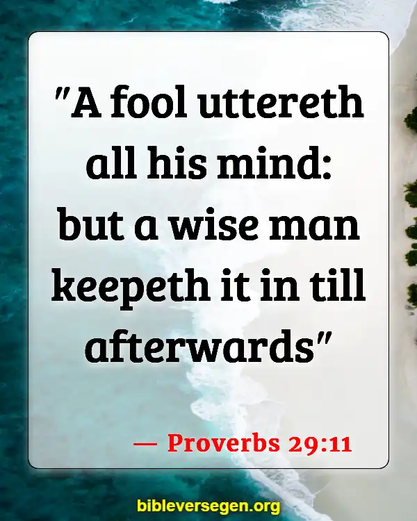 Bible Verses About Mind Control (Proverbs 29:11)