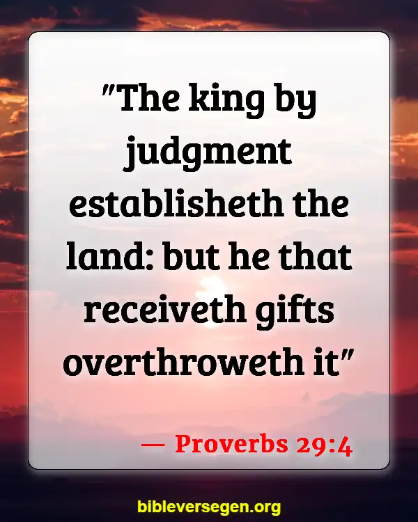 Bible Verses About Being A Good Leader (Proverbs 29:4)