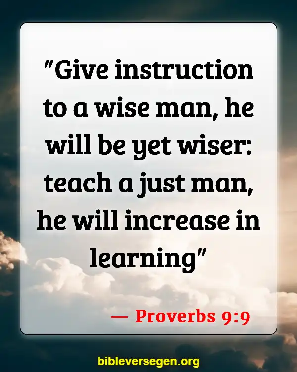 Bible Verses About Lessons (Proverbs 9:9)