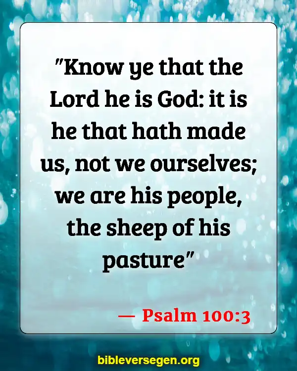 Bible Verses About Our Bodies (Psalm 100:3)