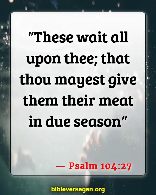 Bible Verses About Nutrition (Psalm 104:27)