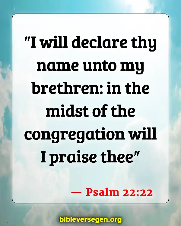 Bible Verses About Fraternities (Psalm 22:22)