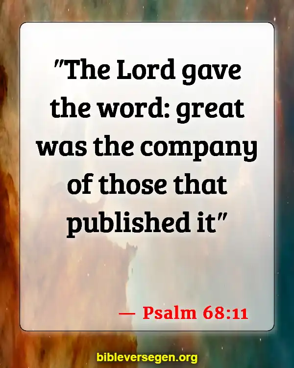 Bible Verses About Sisterhood (Psalm 68:11)
