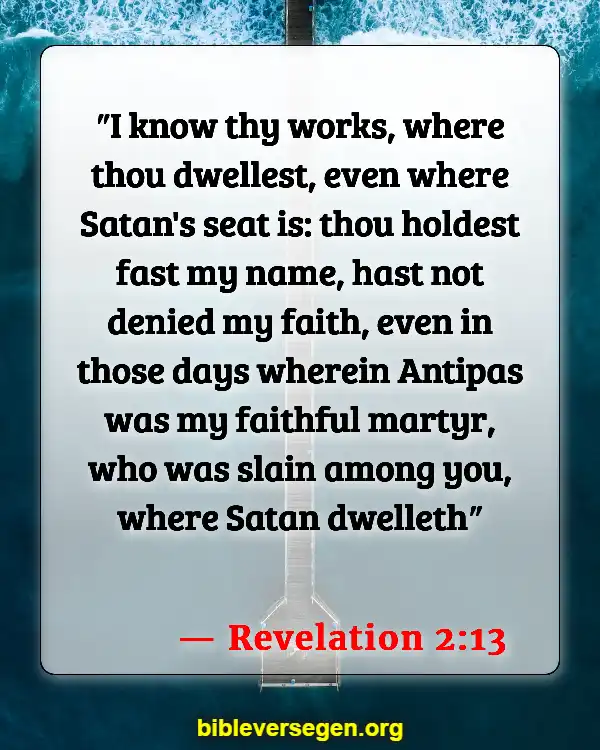 Bible Verses About Satan And A Third Of Angels Caste Out Of Heaven (Revelation 2:13)