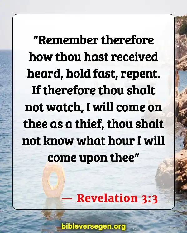 Bible Verses About Worrying About End Times (Revelation 3:3)